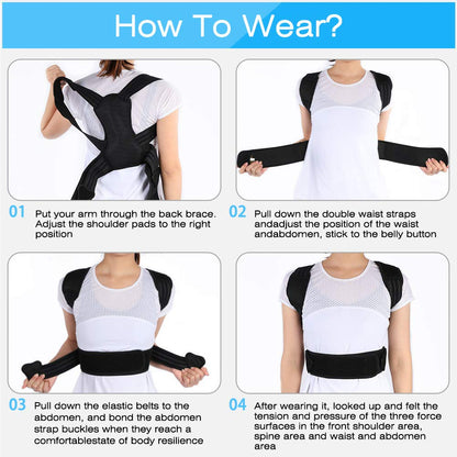 Posture Corrector for Kids, Upper Back Posture Brace for Teenagers Back Straightener Support under Clothes Spinal Support to Improve Slouch, Prevent Humpback, Relieve Back Pain